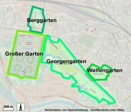Plan des Jardins Royaux de Herrenhausen