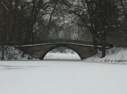 Augustenbrücke im Winter